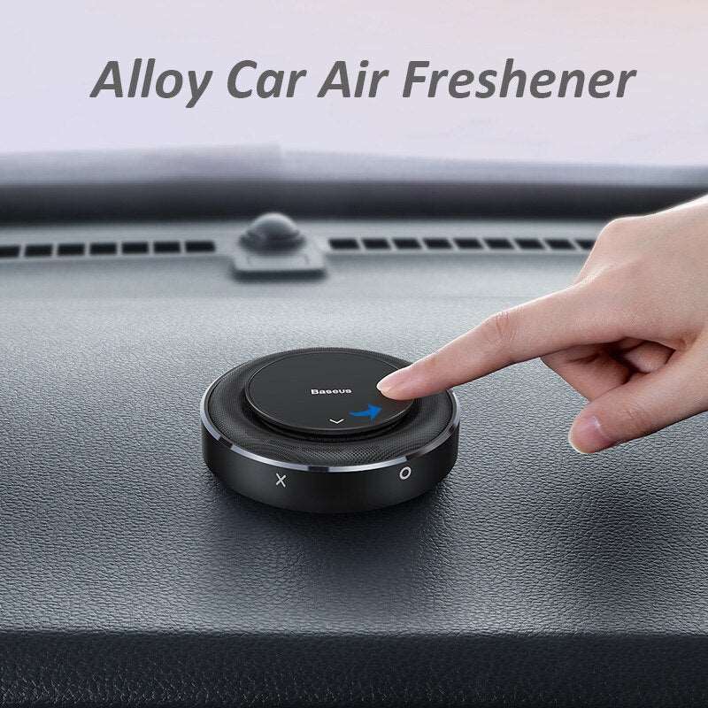 Metal Car Air Freshener Natural Fragrance Holder for Car with 4 Replacement Diffuser Aromatherapy Baseus Solid Air Freshener