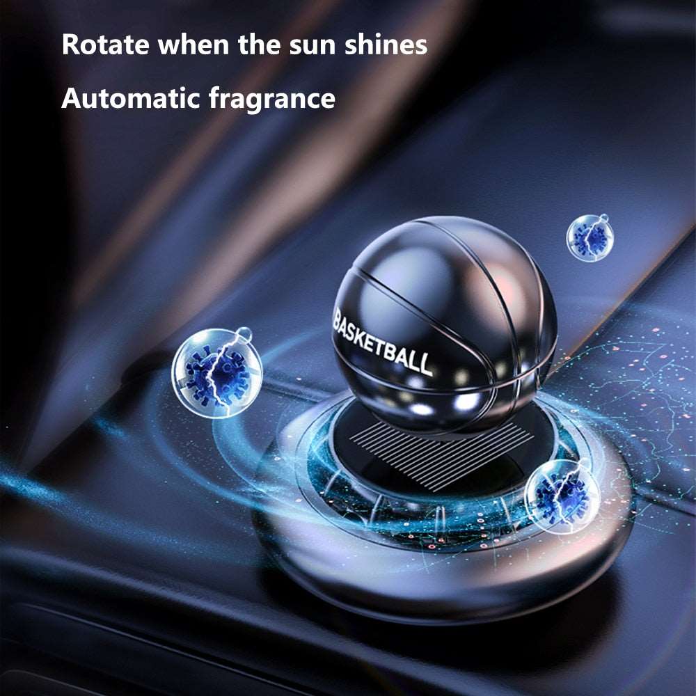 Automotive Air Freshener Indoor Original Men And Women Perfume Diffuser Solar Rotating Basketball Aroma Decoration Accessories