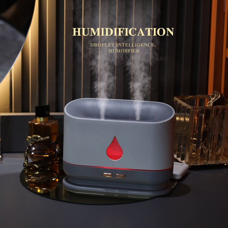 1000ML Ultrasonic Air Humidifier Aromatherapy Humidifiers Diffusers Wireless Double Spray Home Bedroom Essential Oils Diffuser
