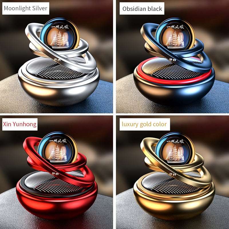 Solar Car Air Freshener Rotating Aromatherapy Decoration Auto Flavorin Accessories Interiors Men Women Original Perfume Diffuser