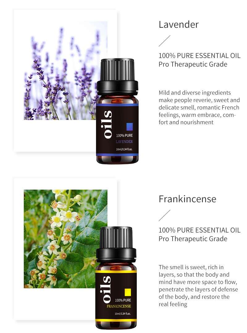 MEALO Free Shipping 30ml*8pcs Pure Natural Perfume Essential Oils For Diffuser Tea Tree Lavender Rosemary Orange Lemon Gift Set