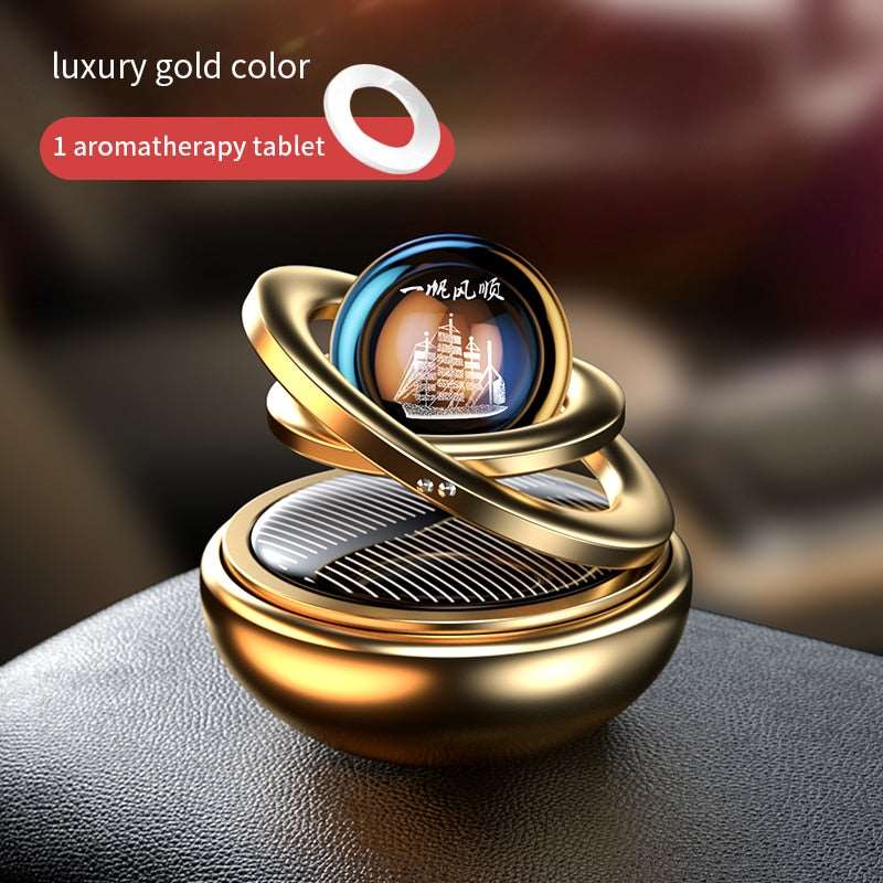 Solar Car Air Freshener Rotating Aromatherapy Decoration Auto Flavorin Accessories Interiors Men Women Original Perfume Diffuser